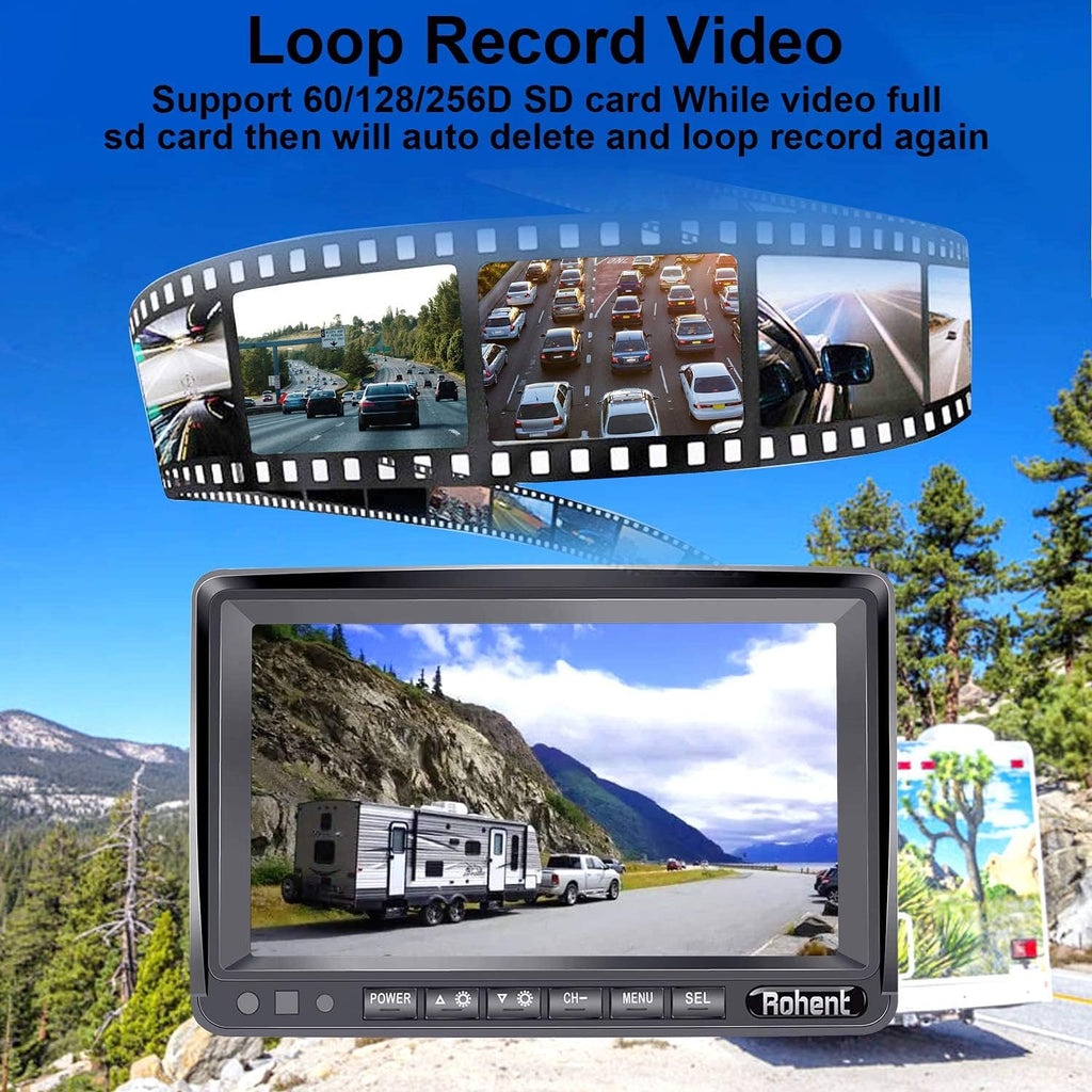 7 Inch HD 1080P Wireless Backup Camera with DVR Monitor H48292