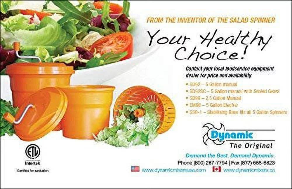 2 1/2 Gal Manual Salad Spinner W81368