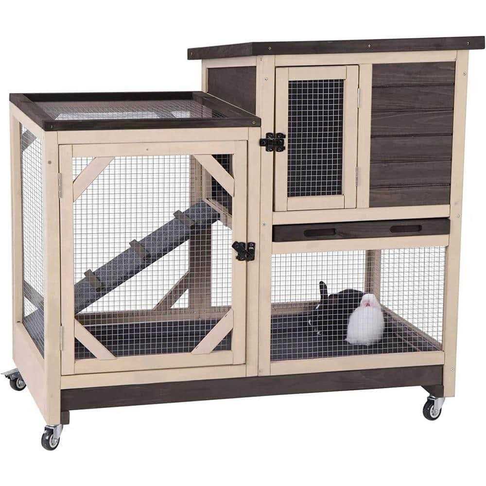 Large Indoor Rabbit Hutch with Pull out Tray H726793