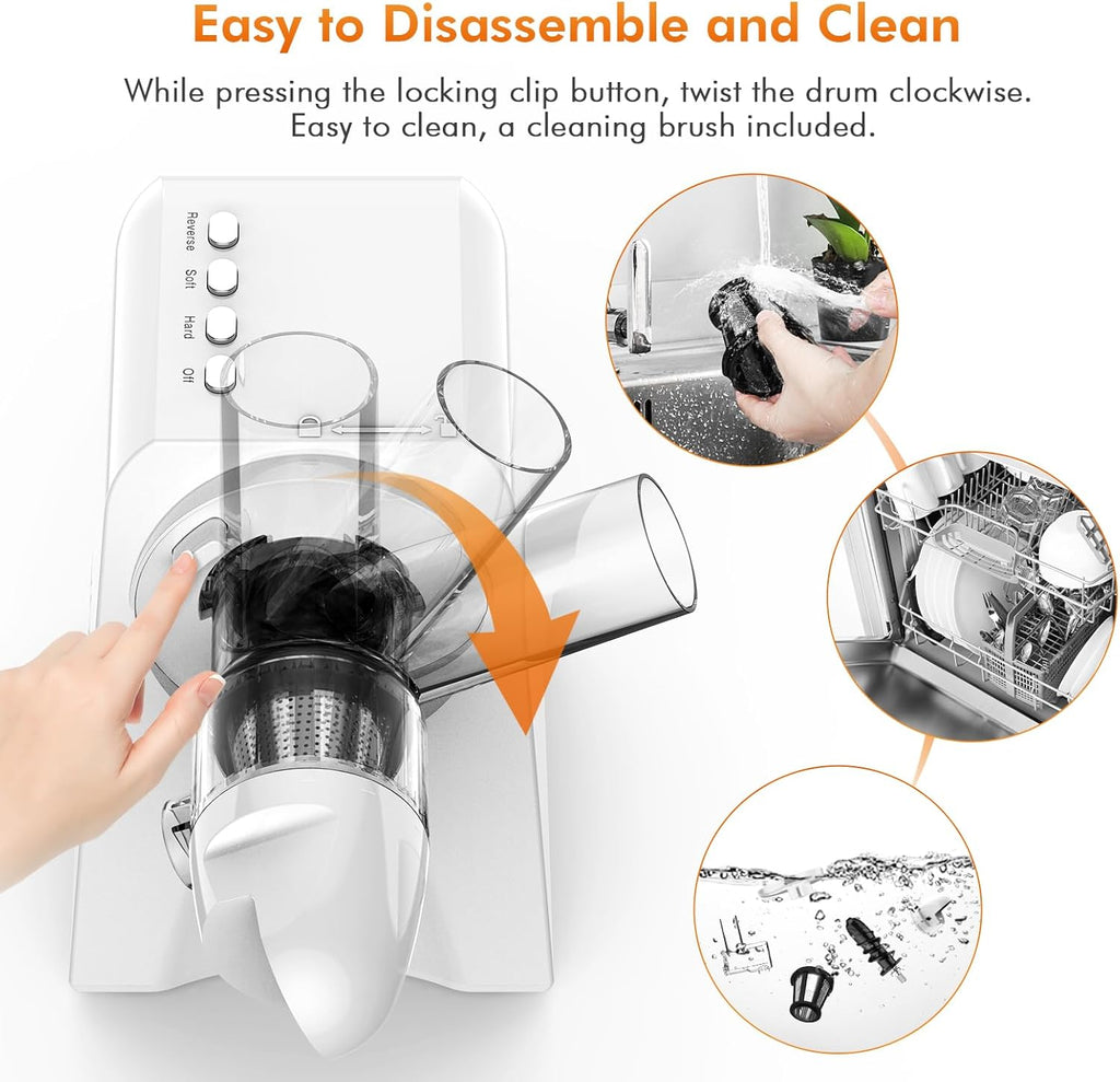 Cold Press Masticating Juicer with Two Speed Modes S752
