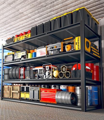60" W x 24" D x 72" H 5 Tier Heavy Duty Metal Garage Shelving O7826