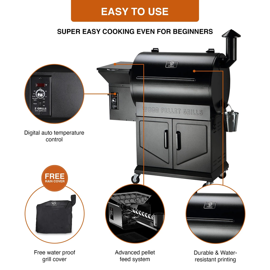 697 sq. in. Black Pellet Grill & Smoker G9133