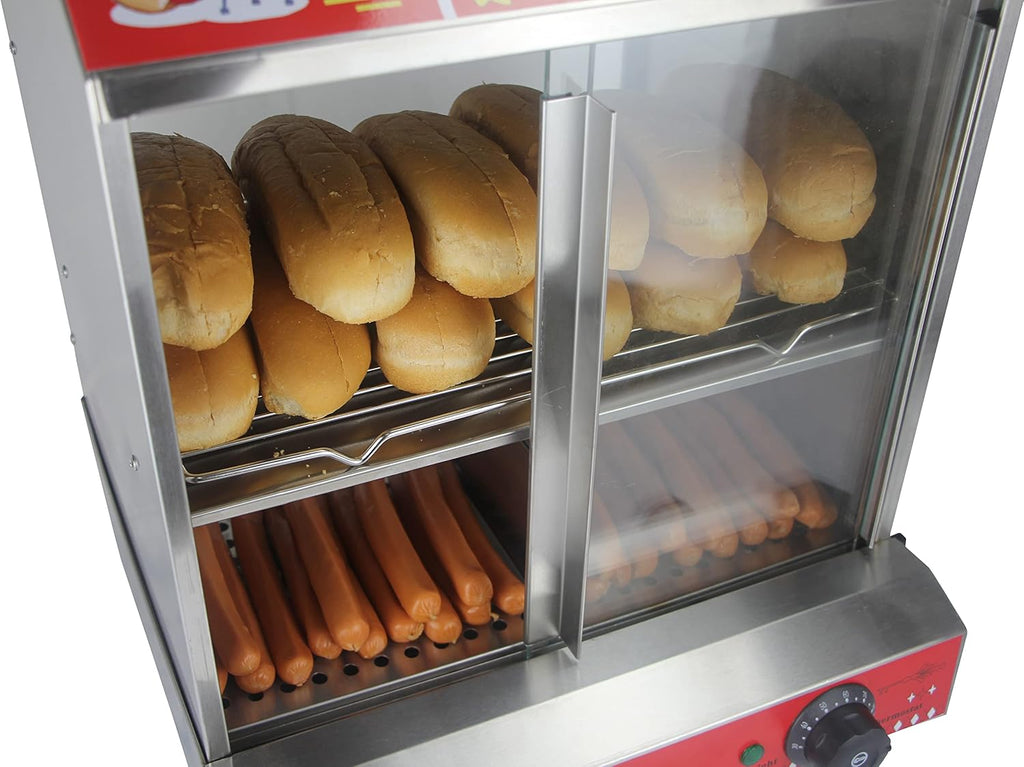 Commercial Hot Dog Steamer with Bun Warmer Machine N6186