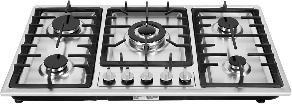 34 inch 5 Burners Built-in Stainless Steel Gas Cooktop L1026