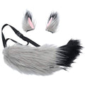 Plush Tail and Ears Faux Fur Animal Fox Wolf Costume Kit I614
