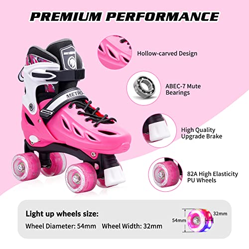 Adjustable Roller Skates with Light up Wheels D570431