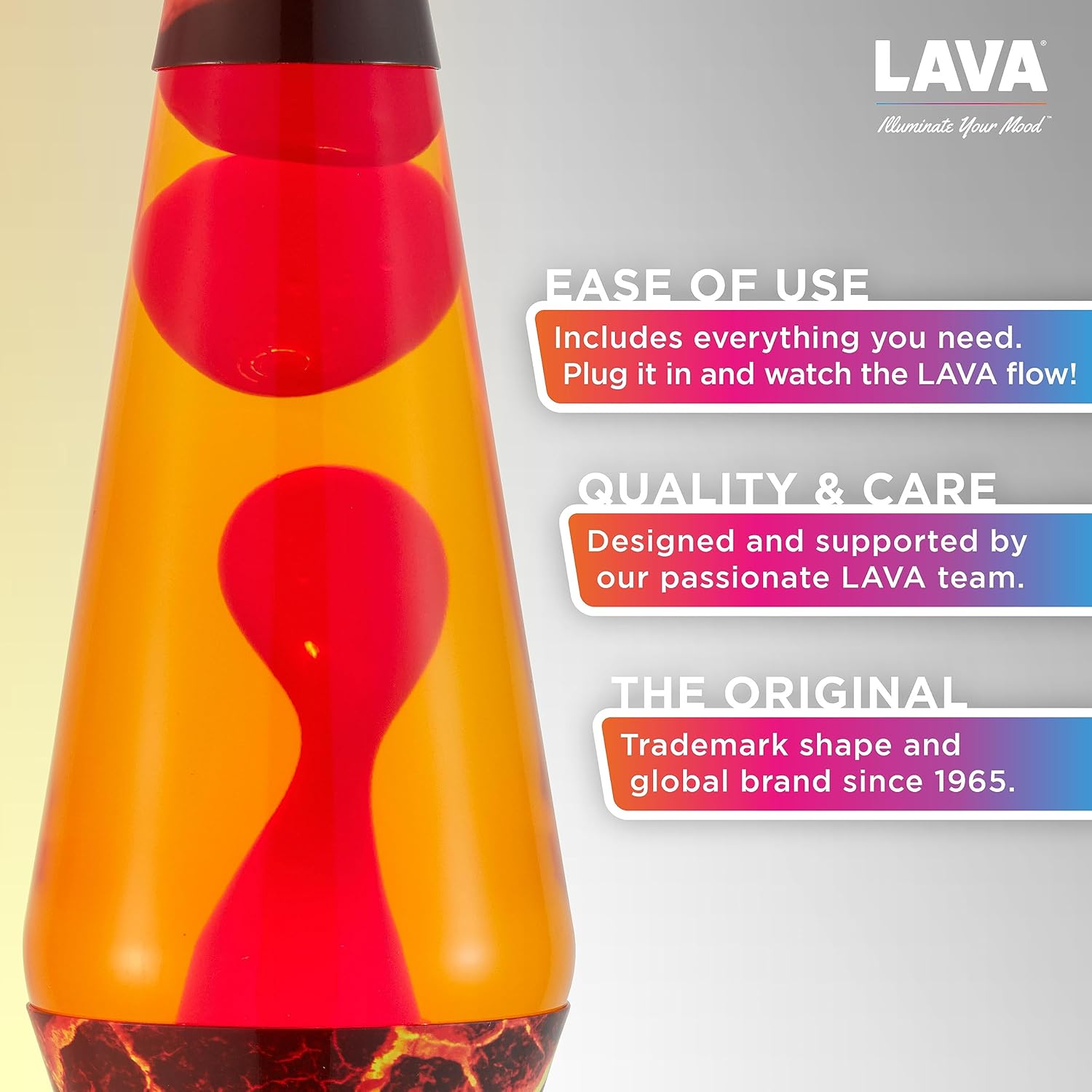 14.5" Red Wax and Orange Liquid Motion Light Z185338