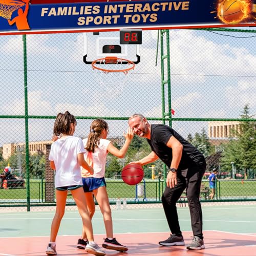Over Door Basketball Hoop with 9 Inch Rim 4 Mini Basketballs D2266
