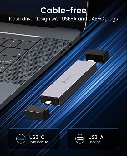 M.2 NVMe SATA SSD Enclosure Adapter Tool-Free, 10Gbps USB C 3.2 Gen2 PCIe NVMe M-Key, 6Gbps M2 NGFF SATA (B+M Key), Aluminum M2 Case Support UASP for 4TB SSD Size 2230/2242/2260/2280 H18061