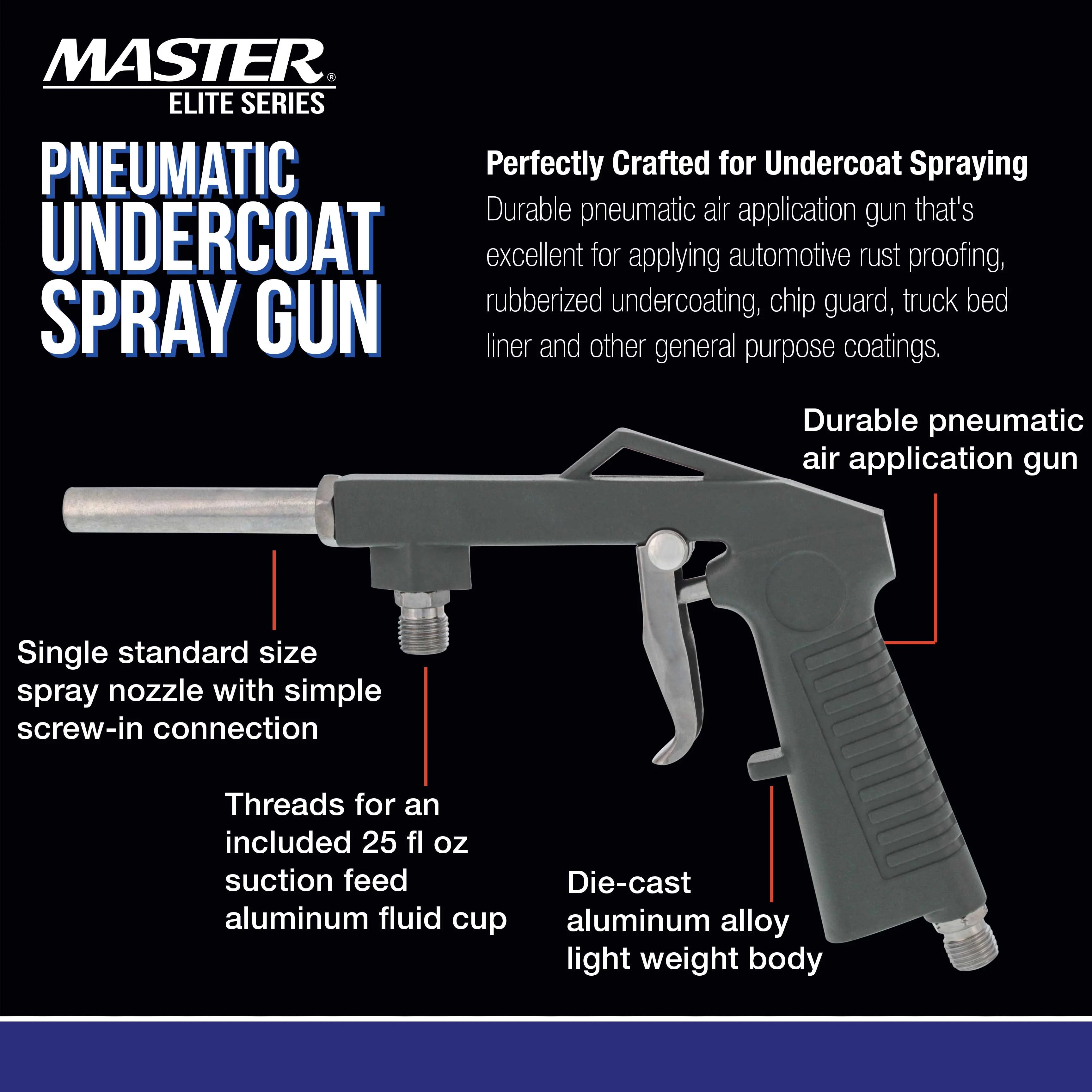 Undercoating Spray Gun with Regulator & Suction Feed Cup Y6454