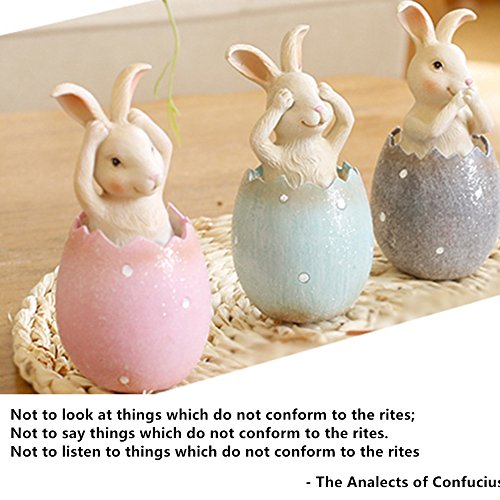 Resin Bunny Decorations Figurines (3 Rabbits) G3004