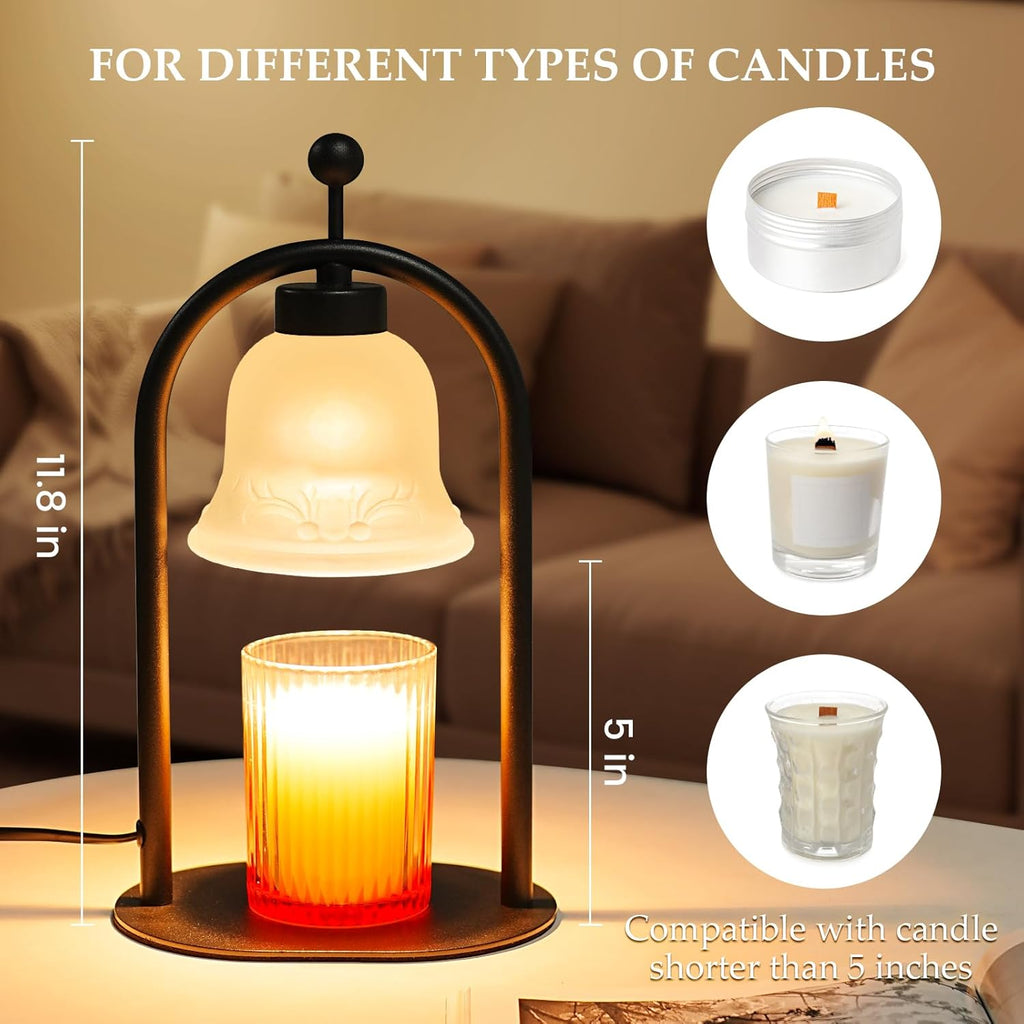 Candle Warmer Lamp with Timer, 2 Bulbs, Dimmable B28729
