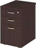 3 Drawer Mobile File Cabinet, Mocha Cherry V9662
