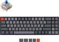 70% Layout 72 Keys Hot-Swappable Bluetooth Wireless USB Wired Mechanical Gaming Keyboard with White LED Backlight H612269