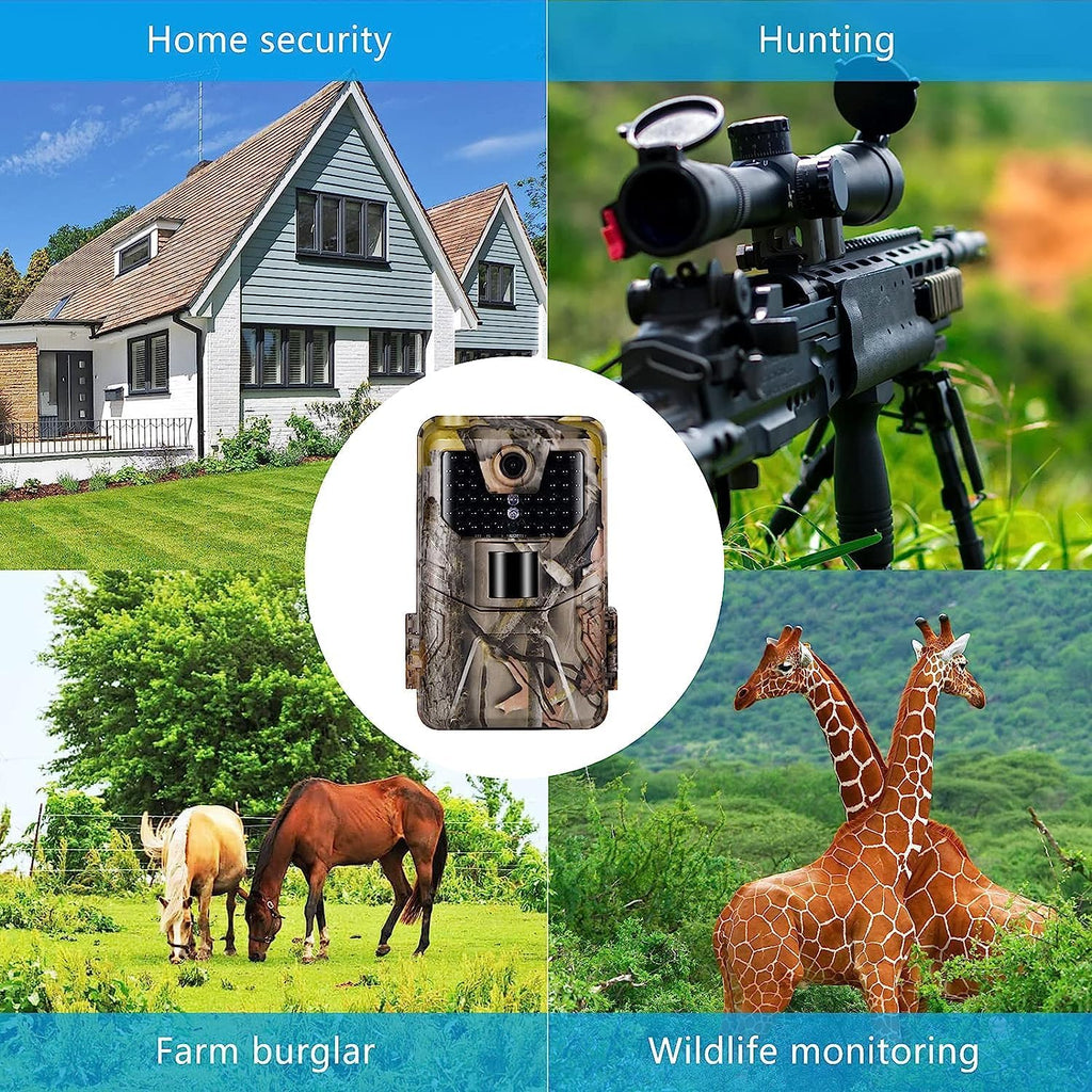 36MP 1520P Night Vision Motion Activated Hunting Camera IP67 Waterproof 120° 65FT 44pcs No Glow LEDs K533351
