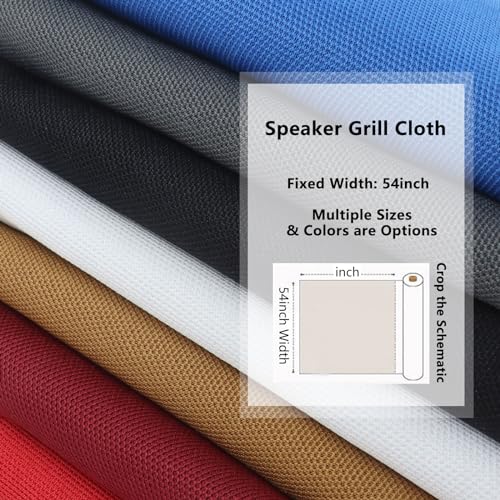 Black Speaker Grill Cloth Fabric (36" x 54") U687857