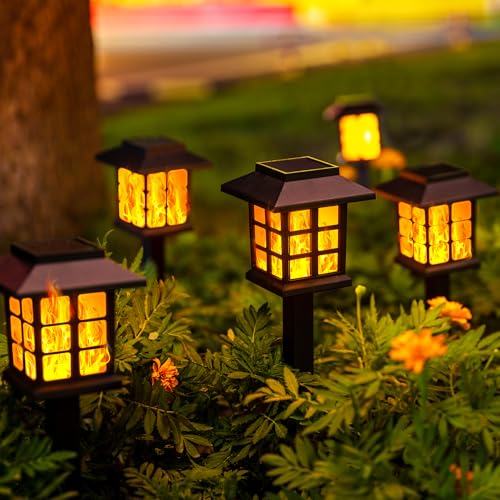 8 Pack Flickering Flame LED Solar Outdoor Lights S916