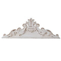 White Wood Floral Carved Wall Sculptures N412726