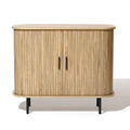 2-Door Accent Cabinet with Slatted Sliding Doors O964
