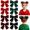8 Pcs Velvet Hair Bows with Alligator Clips T67063