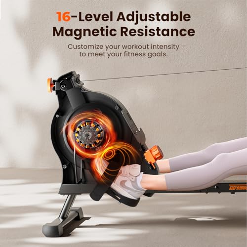 Magnetic/Water Rowing Machine with 16 Resistance Levels, LCD Monitor Y3264