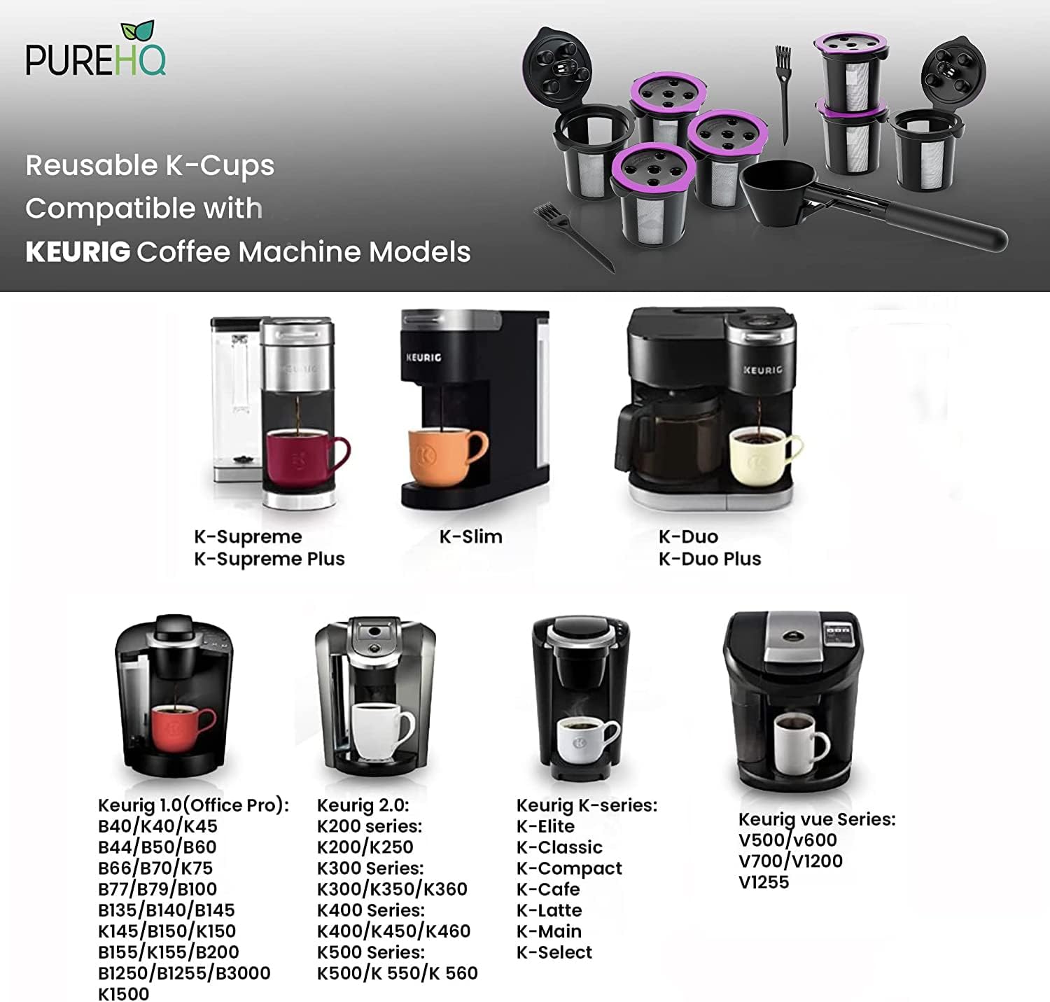 4 Reusable K Cups for Keurig Coffee Maker T60297