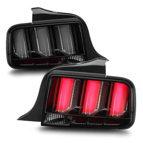 Smoked LED Tail Lamp Brake Lights with Sequential Signal Pair M6593