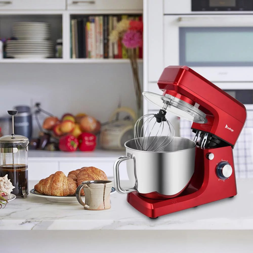Red 7.5Quart Stainless Steel Bowl Electric Mixer S133