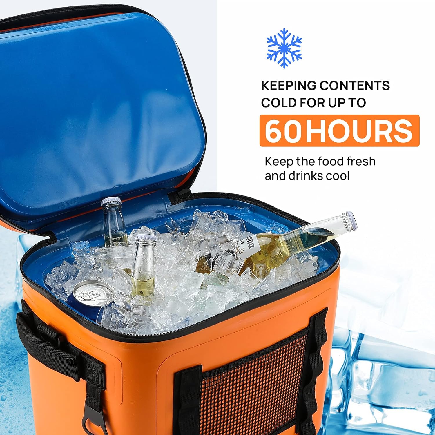 Orange 30 Can Insulated Waterproof Soft Cooler Bag S676