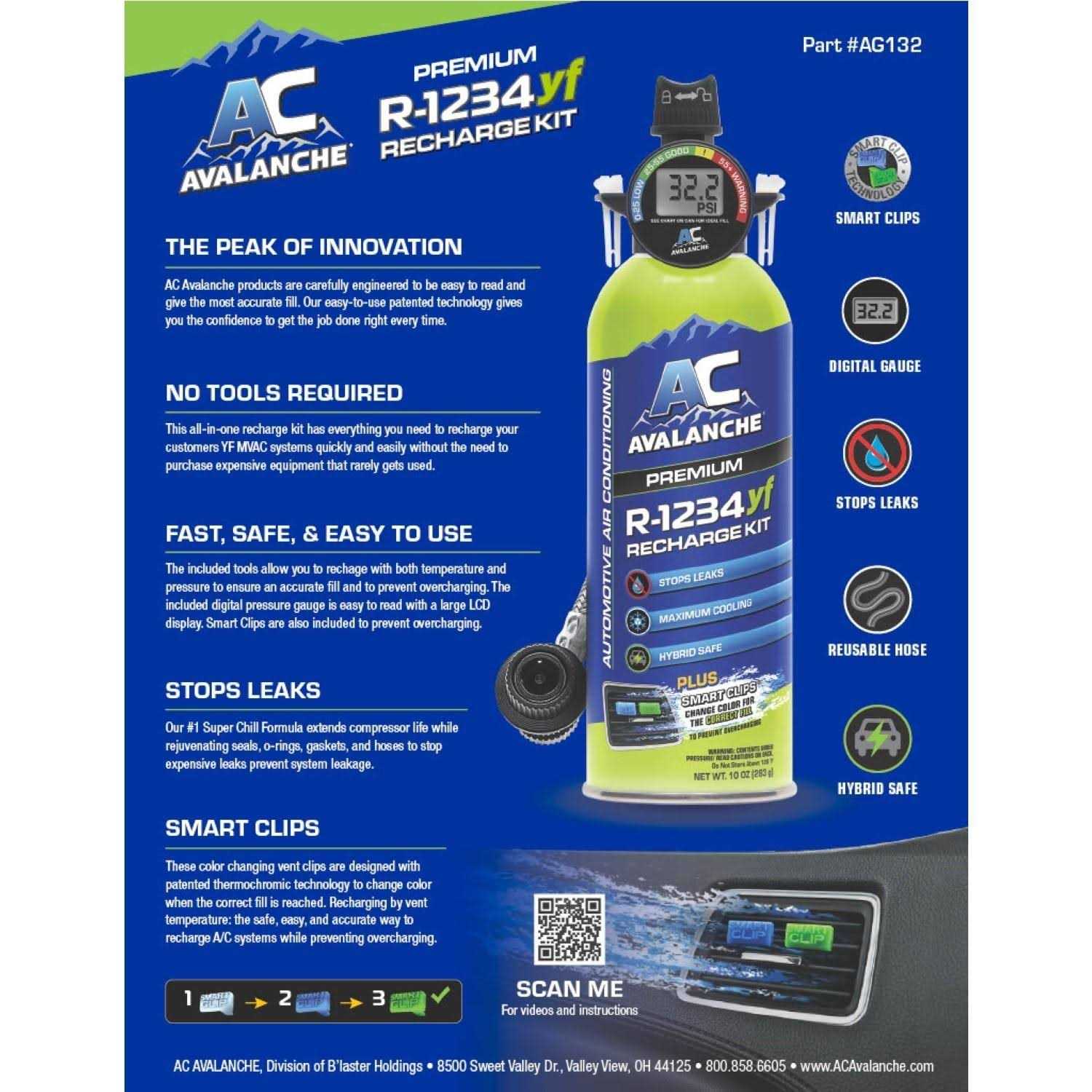 R1234yf Refrigerant Stop Leak Charge Hose 10oz M30387