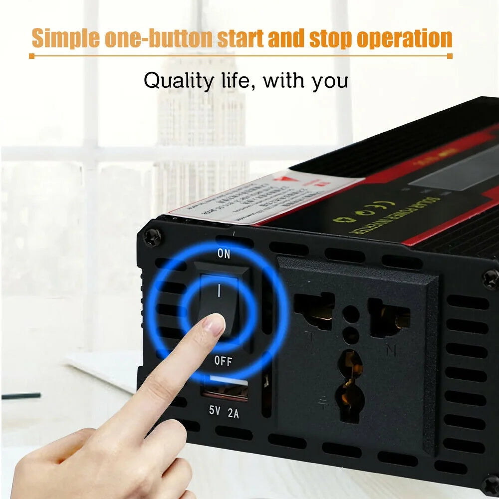 6000W Power Inverter DC 12V to 110V AC with USB Ports F5557