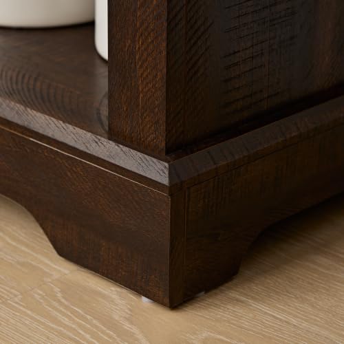 Espresso Tall Storage Cabinet with Sliding Door P804