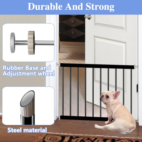 White 33.46"-36.22" Width Low Metal Dog Gate A937664