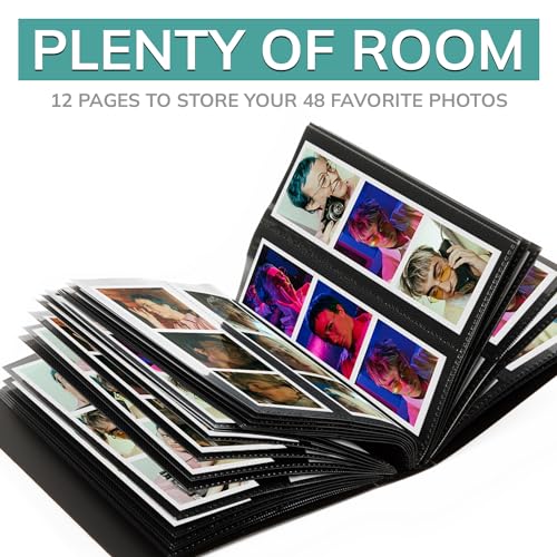 2x6 Photo Strip Album, 26 Pages, Holds 104 Photos, Black, 1-Pack A327