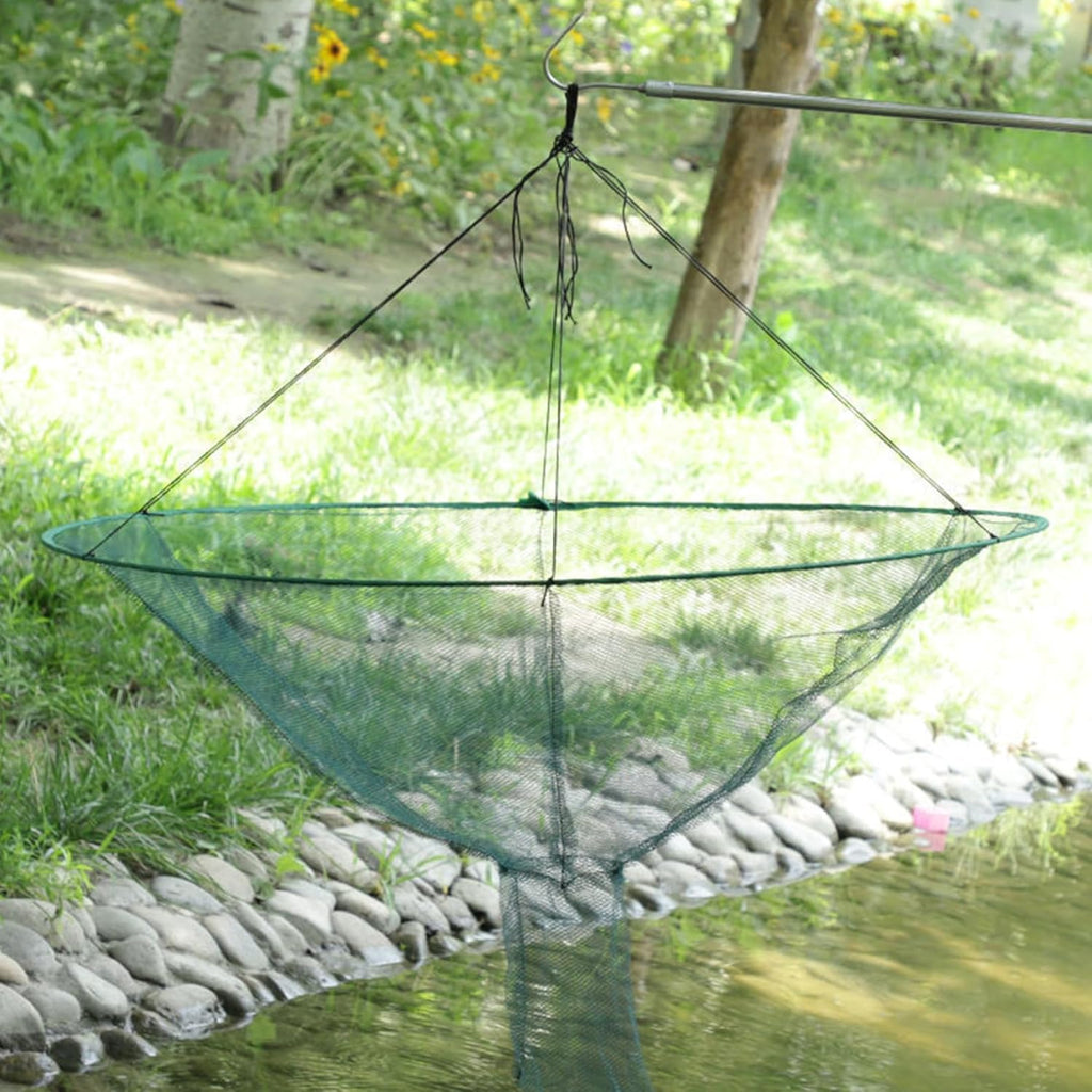 Drop Net Dia. 39in Foldable Portable Fishing Net B300360