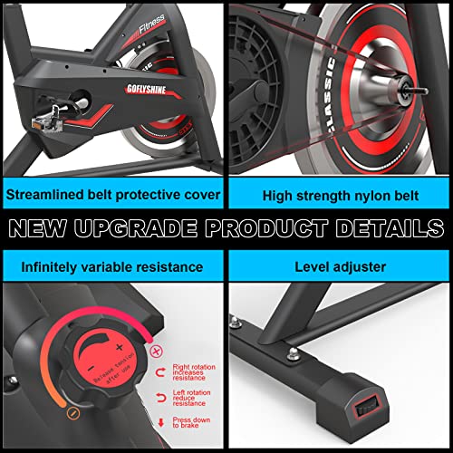 Silent Belt Drive Exercise Bike with LCD Monitor J539