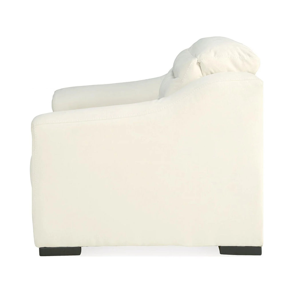 White Faux Leather Power Recliner T2135