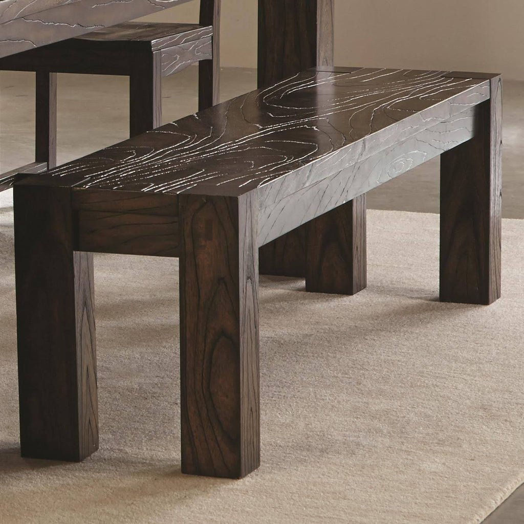 Dark Brown Dining Bench I49399