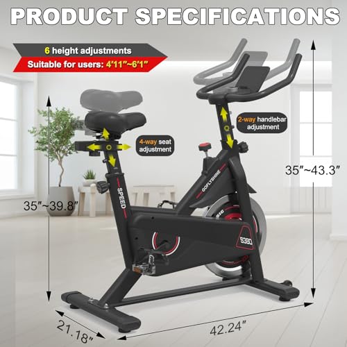 Silent Belt Drive Exercise Bike with LCD Monitor J539