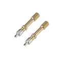 2 PCS Brass Auto Tire Valve Extension Adaptor, 50mm Valve Stem Extenders W60589