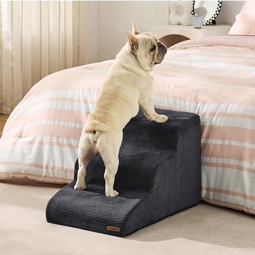 Grey 5 Step Dog Stairs with Non-Slip Bottom Q326782