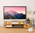 Bamboo 2 Tier Laptop Stand With Drawers P8316