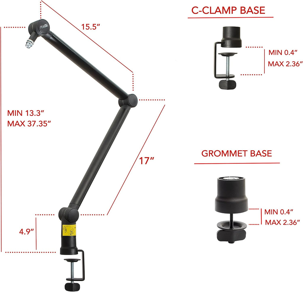 Adjustable 360° Rotatable Stainless Steel Microphone Arm Y13979