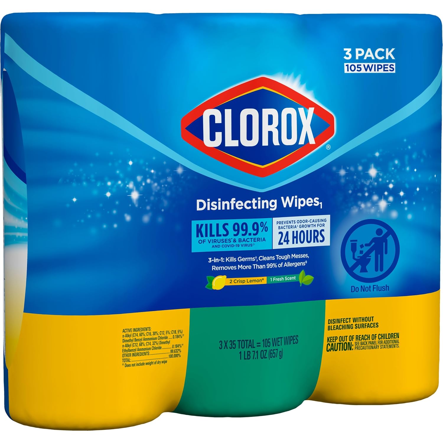 Disinfecting Wipes, 35 Count, Pack of 15 G4424