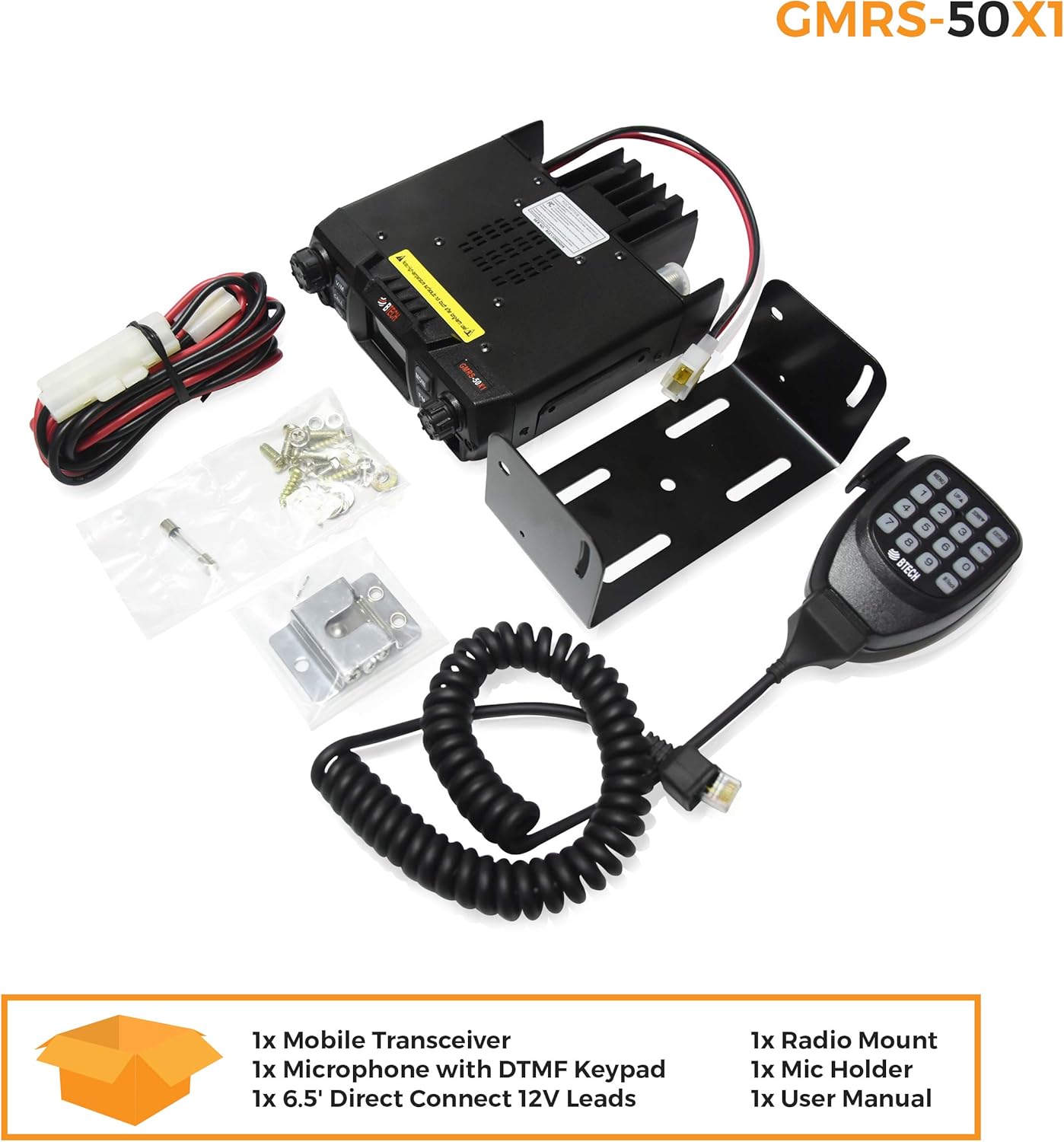 50 Watt GMRS Two-Way Radio with Dual Band Scanning Receiver W7853