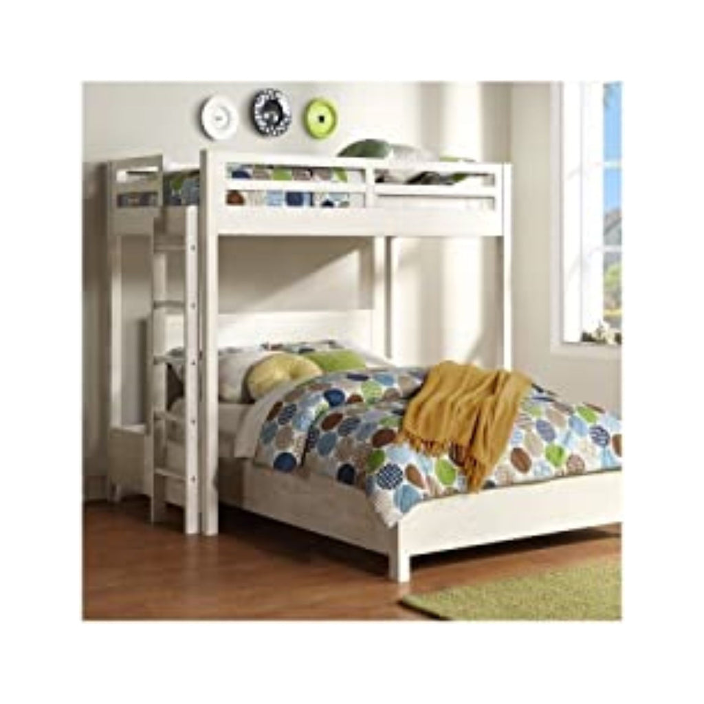 Twin Loft Bed Weathered White Y762146