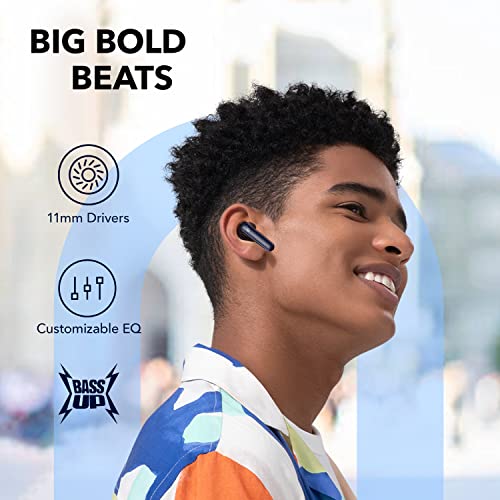 Black Noise Cancelling Wireless Bluetooth Earbuds D224