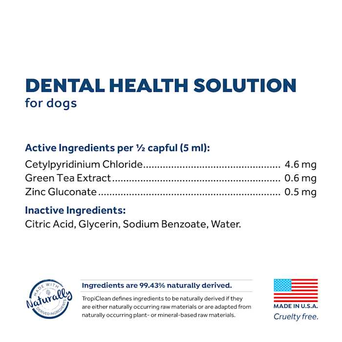TropiClean Fresh Breath Dog Dental Health Solution J878