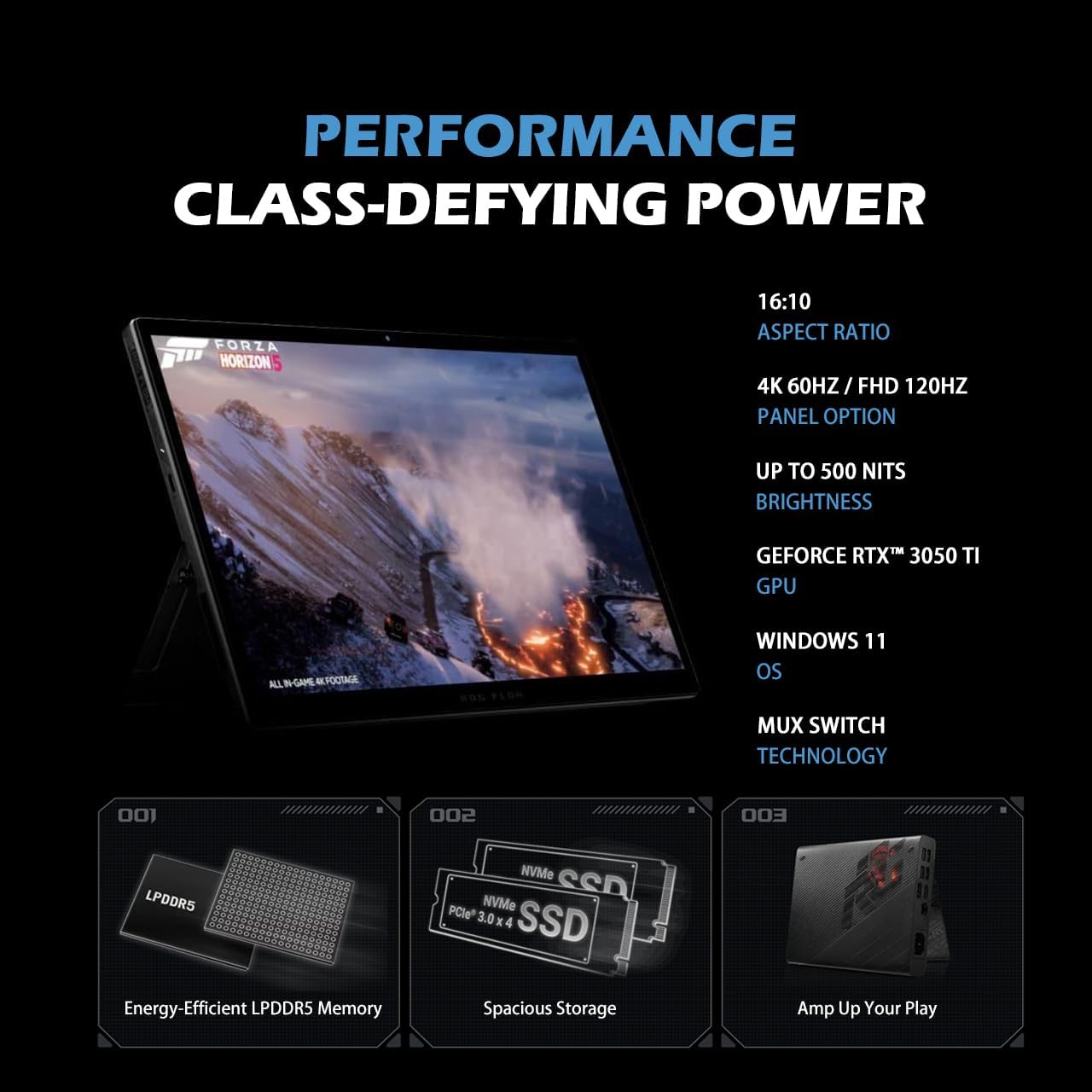 13.4" Touchscreen 2-in-1 Gaming Tablet, 16GB RAM, Intel Core i9-12900H, 1TB SSD, NVIDIA GeForce RTX 3050 Ti Graphics, Black R897734