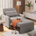 Grey Convertible Chair Single Bed U825966
